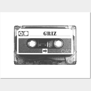 Griz / Old Cassette Pencil Style Posters and Art